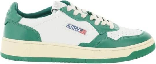 Autry Witte Groene Leren Sneakers met Geperforeerde Neus Green - Foto 6