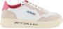 Autry Vintage Stijl Lage Top Leren Sneakers in Wit Zand Roze White Dames - Thumbnail 14