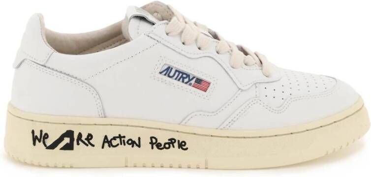 Autry Witte sneakers met geverfde zool voor vrouwen White Dames