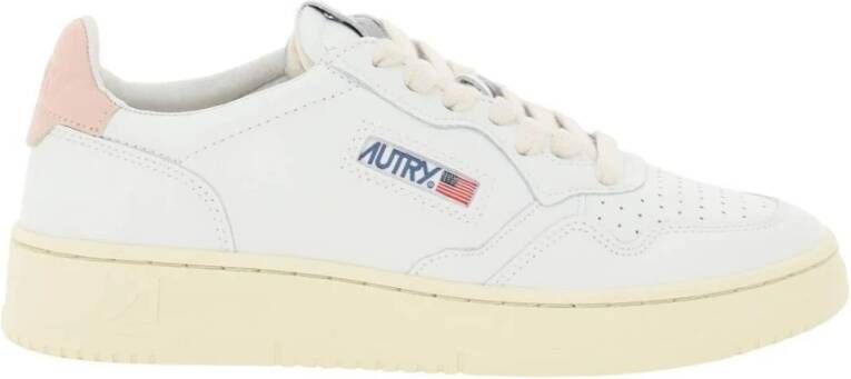 Autry Leren Vetersneakers Wit Roze White Dames - Foto 1