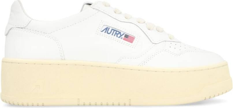 Autry Platform Leren Sneakers Paneel Ontwerp Multicolor Dames