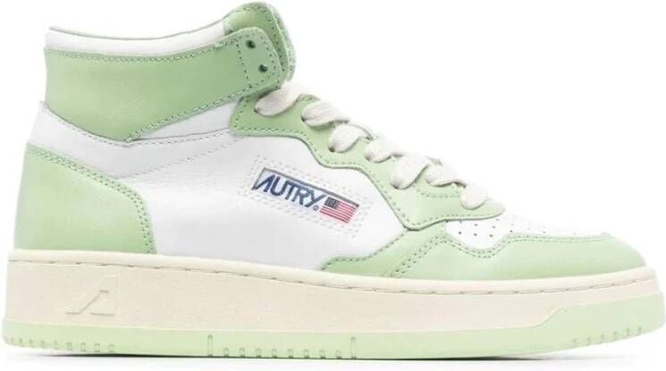 Autry Leren Sneakers Groen Dames