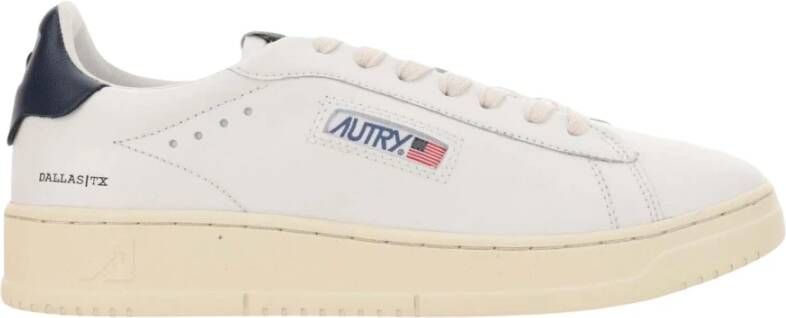 Autry Witte Sneakers met Logo en Contrast Hiel White