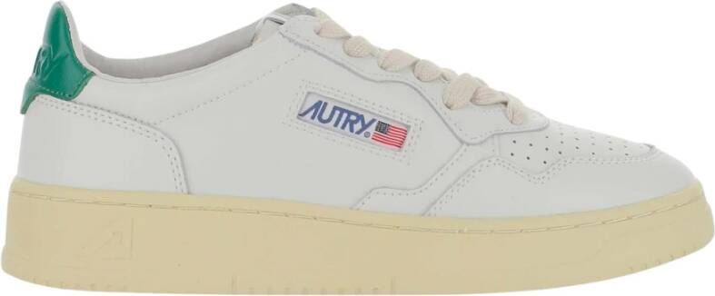 Autry Leren sneakers met logo details White Dames