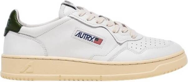 Autry Vintage-geïnspireerde leren sneaker in wit - Foto 7