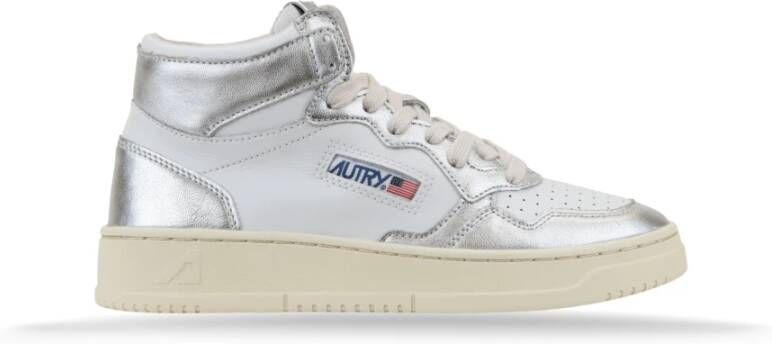 Autry Leren sneakers met veters voor dames White Dames