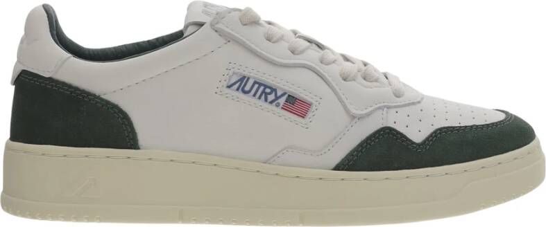Autry Leren Sneakers Unisex Wit Groen
