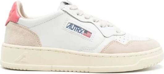 Autry Leren lage sneakers met contrasterende inzetstukken White Heren