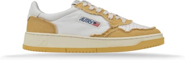 Autry Leren Stoffen Sneakers Ronde Neus Geperforeerd Multicolor Heren