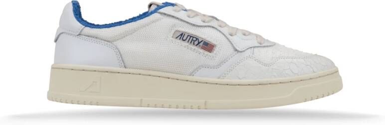 Autry Leren Stoffen Sneakers Ronde Neus Mannen White Heren