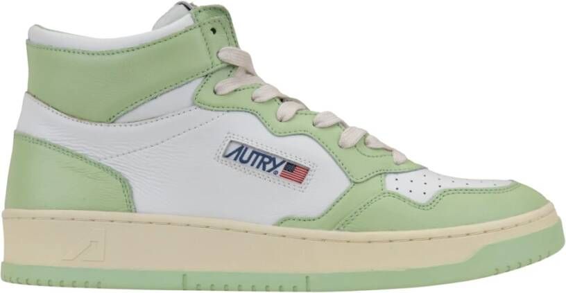 Autry Leren Vetersneakers Green Heren