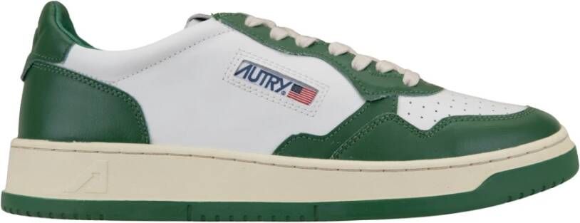 Autry Witte Groene Leren Sneakers met Geperforeerde Neus Green Heren - Foto 9