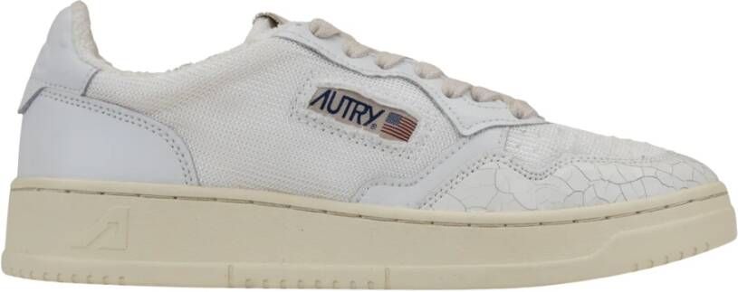Autry Leren Vetersneakers met Schubbenneus White Dames
