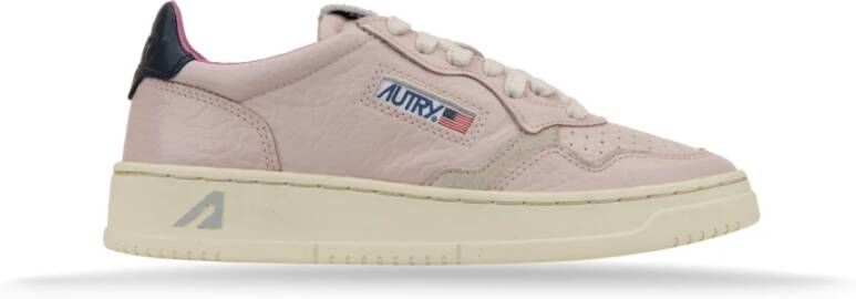 Autry Leren Vetersneakers voor Dames Pink Dames