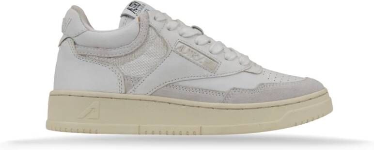 Autry Leren Vetersneakers voor Dames White Dames