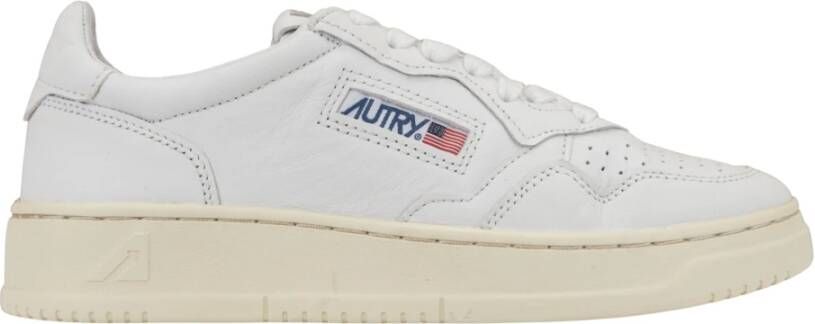 Autry Leren Vetersneakers voor Dames White Dames