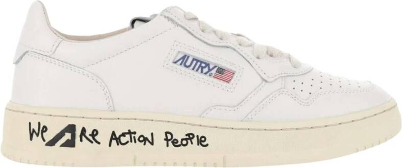 Autry Witte sneakers met geverfde zool voor vrouwen White Dames