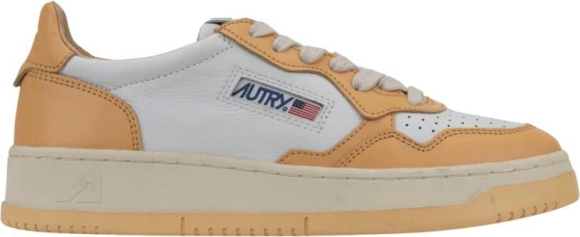 Autry Leren Vetersneakers voor Dames Yellow Dames