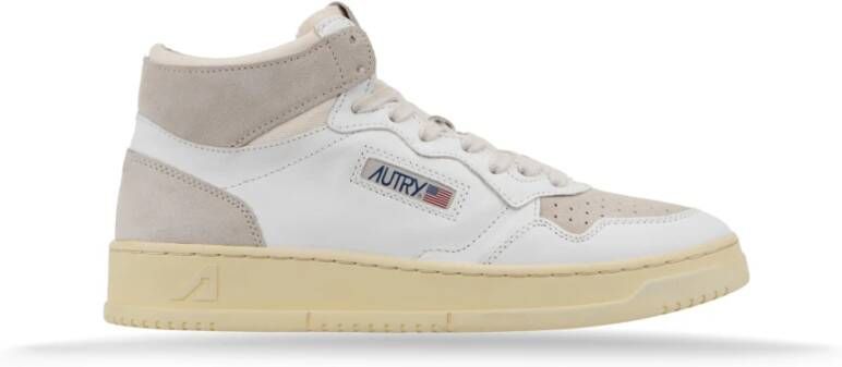 Autry Leren Vetersneakers voor Heren White Heren