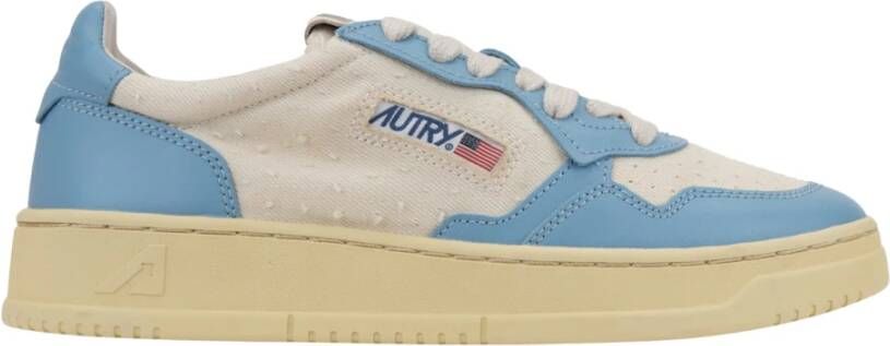 Autry Leren Vetersneakers voor Vrouwen Blue Dames