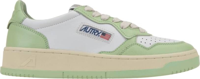 Autry Leren Vetersneakers voor Vrouwen Green Dames