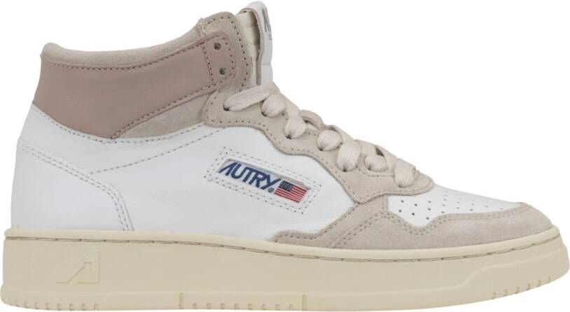 Autry Leren Vetersneakers voor Vrouwen White Dames