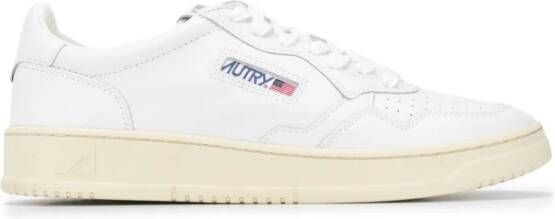 Autry Logo-patch low-top sneakers Beige