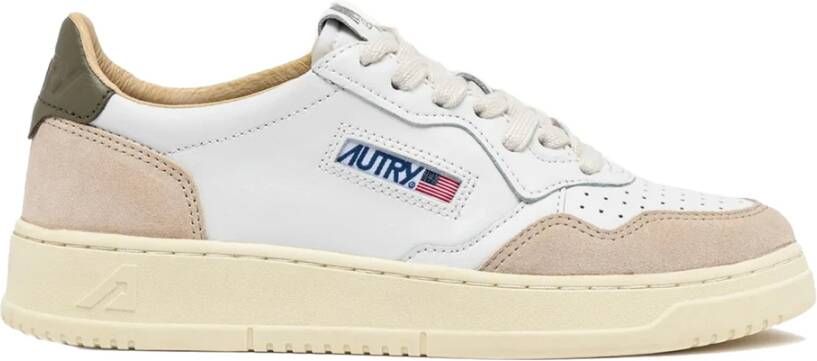 Autry Low Medalist Witte Groene Sneakers Multicolor Heren