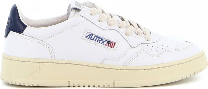 Autry Witte Leren Sneaker met Zijlogo White Heren
