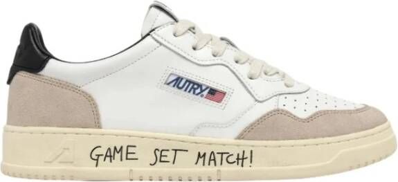 Autry Medalist Bicolor Leder Suede Sneakers White Heren