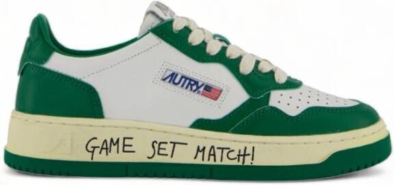 Autry Medalist Game Set Sneakers Wit Groen Multicolor Heren