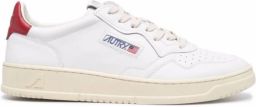 Autry Upgrade je Sneaker Game met Witte en Rode Leren Sneakers voor Mannen White Heren