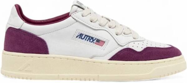 Autry Medalist Low Leren Sneakers Purple Unisex