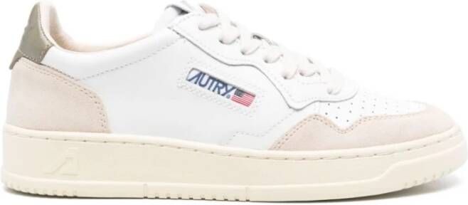 Autry Medalist Low Leren Suède Sneakers White Heren
