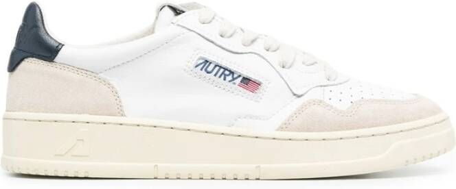 Autry Medalist Low Leren Suède Sneakers White Heren
