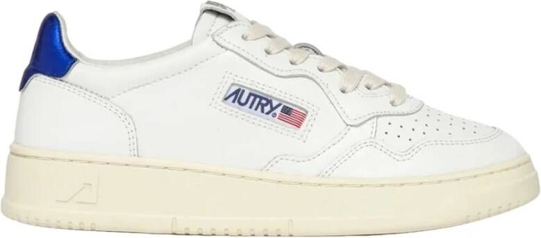 Autry Witte en Blauwe Medalist Low Sneakers White Dames