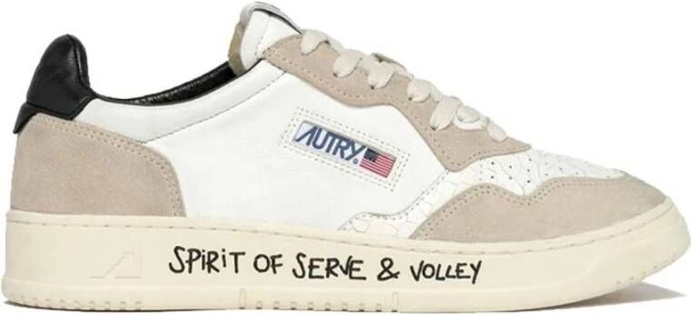 Autry Witte Leren Sneakers met Geperforeerde Neus White Heren - Foto 4