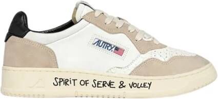 Autry Witte Leren Sneakers met Geperforeerde Neus White Heren