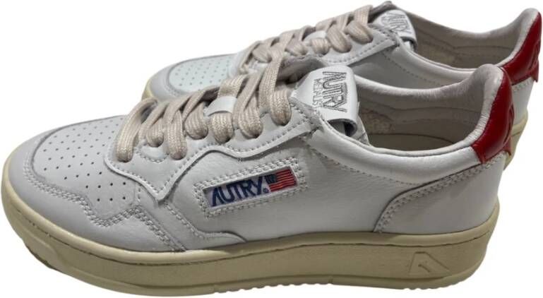 Autry Medalist Low Sneakers Premium Leer Rubberen Zool White Heren
