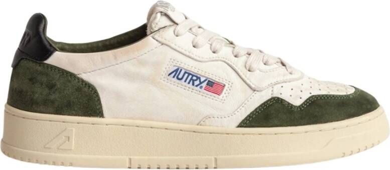 Autry Vintage-geïnspireerde Medalist Low Sneaker voor vrouwen Wit Heren