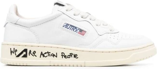 Autry Witte sneakers met geverfde zool voor vrouwen White Dames