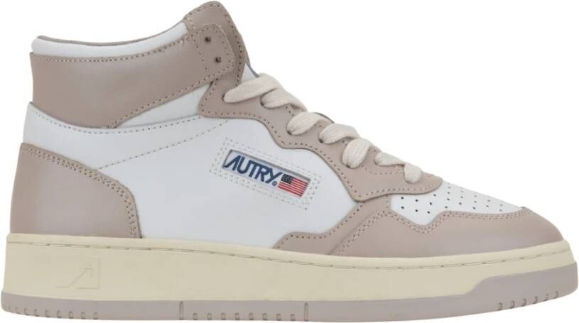 Autry Mushroom Bicolour High Top Sneakers Wit Dames