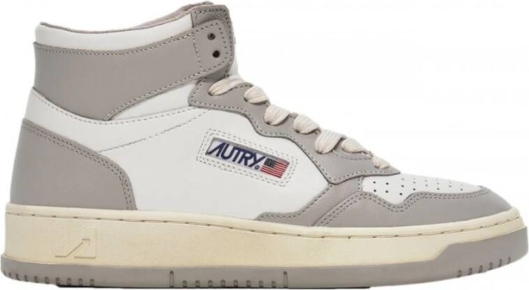 Autry Medalist Mid Sneaker Wit Grijs Contrast Gray Heren