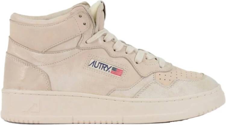 Autry Medalist Mid Sneakers Off White Leer White Heren