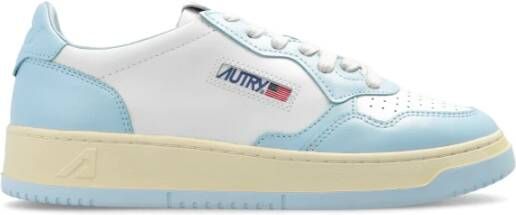 Autry Lage Leren Blauwe Medalist Sneakers Multicolor Dames - Foto 8