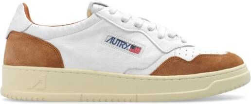 Autry Medalist Sneakers Wit Bruin Logo Patch Multicolor Heren