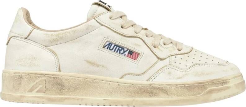 Autry Witte lage sneakers met logo detail White Heren