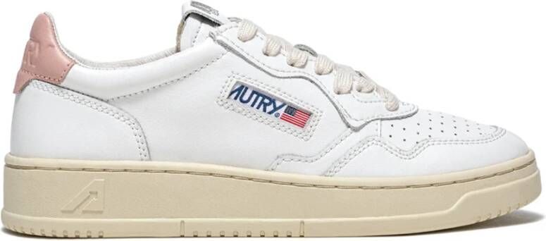 Autry Witte Leren Sneakers met Iconische Achterzak White Dames