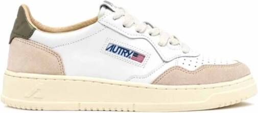 Autry Medalist Witte Leren Sneakers Multicolor Heren