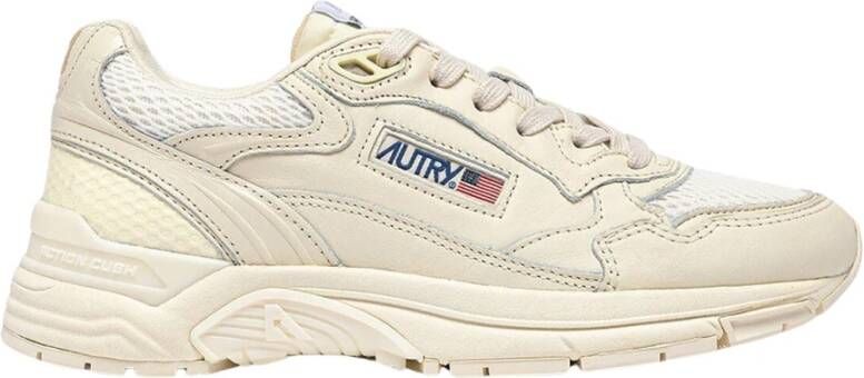 Autry Witte Leren Mesh Platte Schoenen - Foto 2